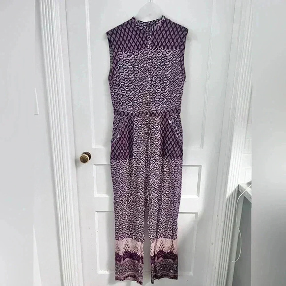 Nightcap Boho Mixed Media Jumpsuit NEW - Picture 1 of 6